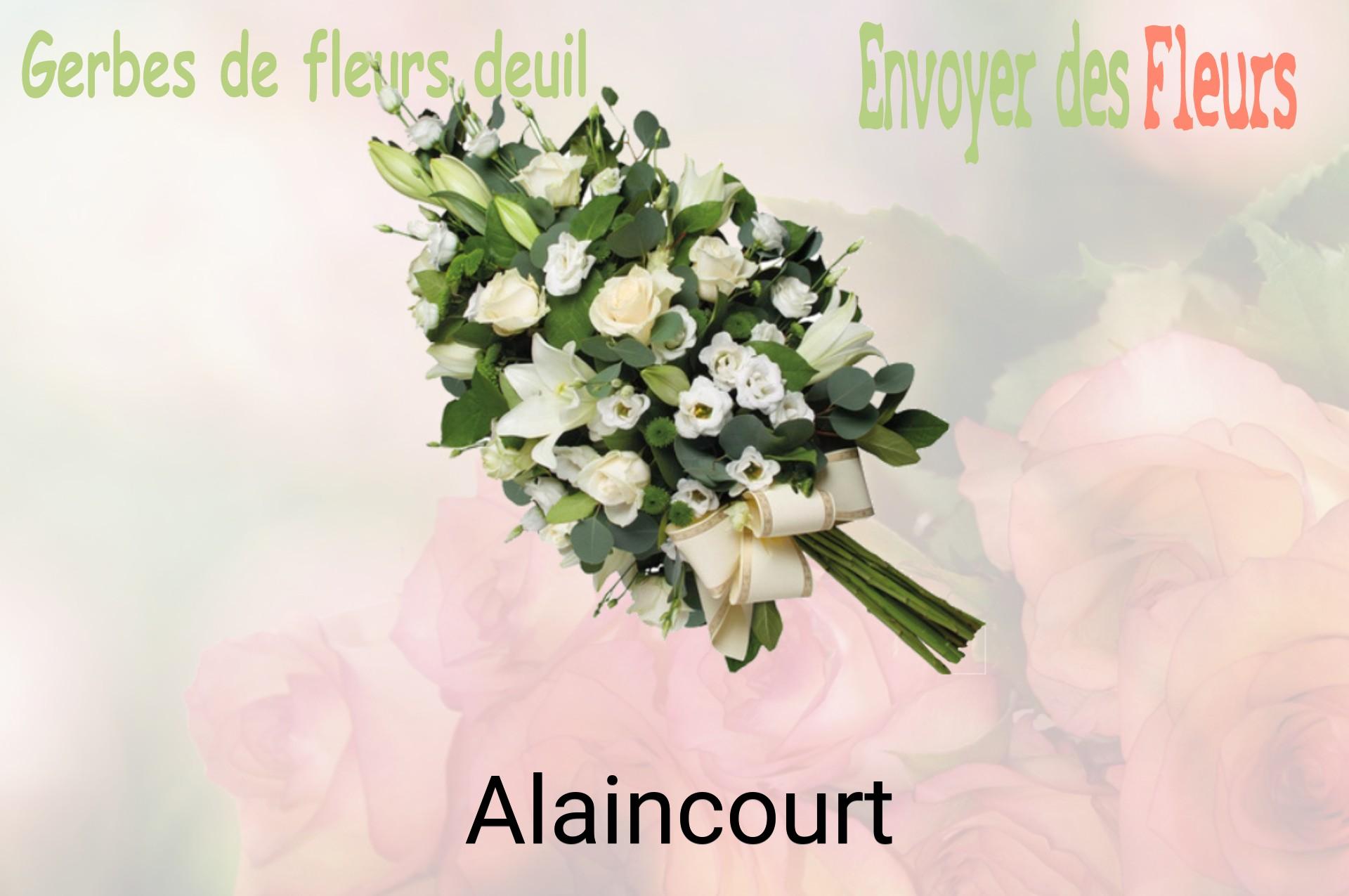 Gerbe de fleurs de deuil livrée à Alaincourt
